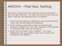 Session 3 ANOVA POST HOC Testing STAT 3130 Statistical Methods I. -  ppt download