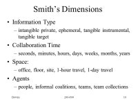 Dewan290-F991 Taxonomies of Collaborative Applications Prasun Dewan Department of Computer Science University of North Carolina... 