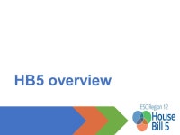 House Bill 5 How HB5 Changed Texas Education Business Perspective. -  ppt download