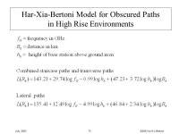 July, 2003©2003 by H.L.Bertoni1 IV. Propagation Characteristics Observed in Macro / Micro Cells Ray model of multipath... 