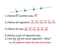 Learning Targets: 1.To be able to identify segments and rays 2.To recognize when lines and planes are parallel. -  ppt download