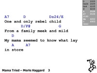 D 4321GCEA4321GCEA Dsus2sus4/E GCEA4321GCEA |: D | Dsus2sus4/E | D/F# | G :| Mama Tried – Merle Haggard work-up 1/2. -  ppt... 