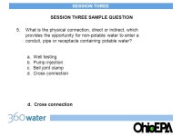 State of Ohio Class A Drinking Water Operator Certification Program This course includes content developed by the Ohio... 