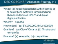 CDBG Neighborhood Stabilization Program (NSP) January 28, NEBRASKA DEPARTMENT of ECONOMIC DEVELOPMENT. -  ppt download