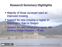 S R – 3 5 C o l u m b i a R i v e r C r o s s I n g F e a s i b i l i t y S t u d y SR-35 Crossing Public Opinion Survey... 