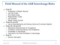 May 21, 2008DTE Rail Services, Inc. Railcar 1011 Railcar 101 The Basics of Railcars: Car Types, Components and Rules Overview and... 
