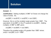 Mathematics Trigonometry: Reference Angles Science and Mathematics Education Research Group Supported by UBC Teaching and... 