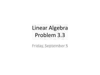 Linear Algebra Problem 3.3 Friday, September 5. Problem 3.2 answers. -  ppt download