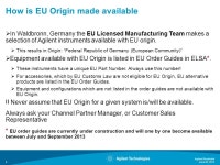 Global Sales and Channels Program Agilent Restricted Page 1 EuropeAid & EU Origin EU Origin Ordering Process Version June 2013... 