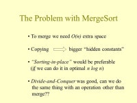 A Introduction to Computing II Lecture 8: Sorting 2 Fall Session ppt download