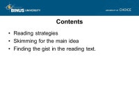 Reading - Skimming Meeting 12 Matakuliah: G0794/Bahasa Inggris Tahun: ppt download