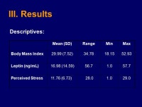 The Relationship of Leptin and Stress Among Worksite Employees Rachel M. Ceballos April 20, ppt download