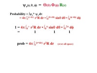 X z y   r but  vary o & o r 2 = x 2 + y 2 + z 2 x = r sin  cos  y = r sin  sin  z = r cos  r = (x 2 + y 2 + z 2 ) ½  = -  ppt... 