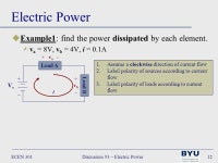 ECEN 301Discussion #3 – Electric Power1 DateDayClass No. TitleChaptersHW Due date Lab Due date Exam 10 SeptWed3Power2.4... 