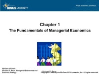 The Fundamentals of Managerial Economics Pertemuan 1-2 Matakuliah: J0434/EKONOMI MANAJERIAL Tahun: ppt download