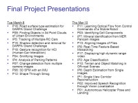 Stanford CS223B Computer Vision, Winter 2005 Final Project Presentations + Papers Sebastian Thrun, Stanford Rick Szeliski... 