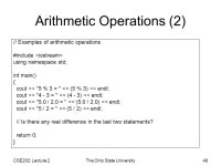 CSE202: Lecture 2The Ohio State University1 Variables and C++ Data Types. -  ppt download