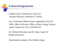 Interface Structure of Photonic Multilayers Prepared by PECVD Hyeonjae Kim a, Mark D. Foster a, Hao Jiang b,c, Scott Tullis b... 