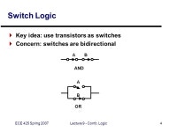 Prof. John Nestor ECE Department Lafayette College Easton, Pennsylvania ECE VLSI Circuit Design Lecture 9 - Combinational. -  ppt... 