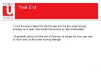 Pension Calculations in the York University Pension Plan April 21, ppt download