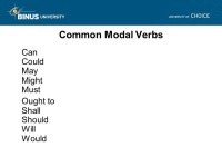 Forms of the Verbs Meeting 9 Matakuliah: G0794/Bahasa Inggris Tahun: ppt download