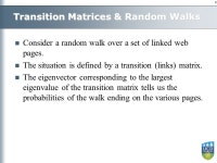 Pádraig Cunningham University College Dublin Matrix Tutorial Transition Matrices Graphs Random Walks. -  ppt download