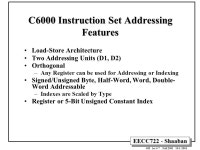 EECC722 - Shaaban #1 lec # 7 Fall Processor Applications General Purpose - high performance –Alpha’s, SPARC, MIPS.. –Used... 