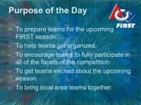 How To Host a FIRST Robotics Workshop Day Nancy McIntyre FIRST Senior Mentor Chair Southern California Regional Organizing... 