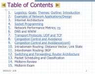 EECS 122 Communications Networks Department of Electrical Engineering and Computer Sciences University of California Berkeley... 
