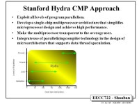 EECC722 - Shaaban #1 lec # 10 Fall A New Approach to Speculation in the Stanford Hydra Chip Multiprocessor (CMP) A Chip... 