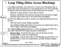 EECC722 - Shaaban #1 Lec # 3 Fall SMT Issues SMT CPU performance gain potential. Modifications to Superscalar CPU architecture... 