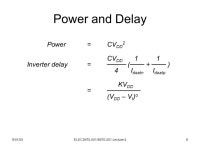 9/01/05ELEC / Lecture 41 ELEC / (Fall 2005) Special Topics in Electrical Engineering Low-Power Design of Electronic Circuits.... 