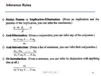 1 DCP 1172 Introduction to Artificial Intelligence Lecture notes for Chap. 7 & 10 [AIMA] Chang-Sheng Chen. -  ppt download
