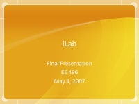 ILab Final Presentation EE 496 May 4, Members Ka Hing Chan – Male – Age 21 Nana Kim – Female – Age 22 Chong Quach... 