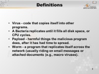 1 Pertemuan 05 Malicious Software Matakuliah: H0242 / Keamanan Jaringan Tahun: 2006 Versi: ppt download