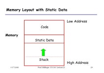3/17/2008Prof. Hilfinger CS 164 Lecture 231 Run-time organization Lecture ppt download