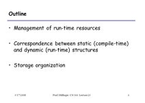 3/17/2008Prof. Hilfinger CS 164 Lecture 231 Run-time organization Lecture ppt download