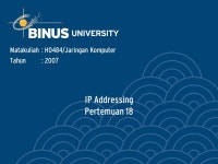 IP Addressing Pertemuan 18 Matakuliah: H0484/Jaringan Komputer Tahun: ppt download