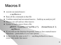 1 Introduction to ROOT Objected-Oriented Data Analysis Jenny Williams, Manchester University BaBar Collaboration Meeting, 27 Feb... 