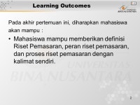 1 Pertemuan Pertama Introduction to Marketing Research Matakuliah: MN J0412/ Riset Pemasaran Tahun: 2007 Versi: -  ppt download