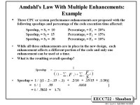 EECC722 - Shaaban #1 Lec # 1 Fall Advanced Computer Architecture Course Goal: Understanding important emerging design techniques... 