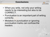 1 Pertemuan 2 Punctuation Matakuliah: G1192/Writing 1 Tahun: Versi: ppt download