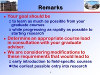 1 Outline l Introduction to the Department l Brief overview of required courses l Some necessary words on rights and... 