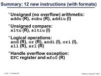 Cs 61C L7 Number.1 Patterson Spring 99 ©UCB CS61C Negative Numbers and Logical Operations Lecture 7 February 10, 1999 Dave... 