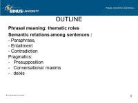 Matakuliah: G0922/Introduction to Linguistics Tahun: 2008 Session 9 Semantic ppt download