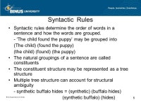 Matakuliah: G0922/Introduction to Linguistics Tahun: 2008 Session 11 Syntax ppt download