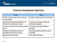 Financial management in managing a destination Pertemuan Matakuliah: G1174/Tourism Management and Planning Tahun: ppt download