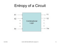 10/13/05ELEC / Lecture 131 ELEC / (Fall 2005) Special Topics in Electrical Engineering Low-Power Design of Electronic Circuits.... 
