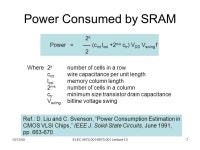 10/13/05ELEC / Lecture 131 ELEC / (Fall 2005) Special Topics in Electrical Engineering Low-Power Design of Electronic Circuits.... 
