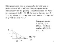 1 Government production Should the government produce as a monopolist or try to act like a competitive firm? -  ppt download